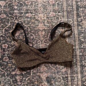 ALIX NYC Metallic Bronze Bralette Bra Top